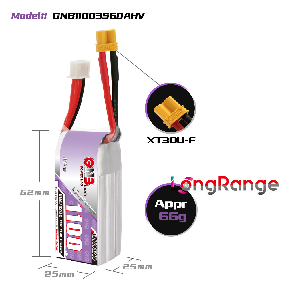Gbn 1100mah 2S 3S 4S 6S 60c/12 - Drone Battery 3S avaliação e preço